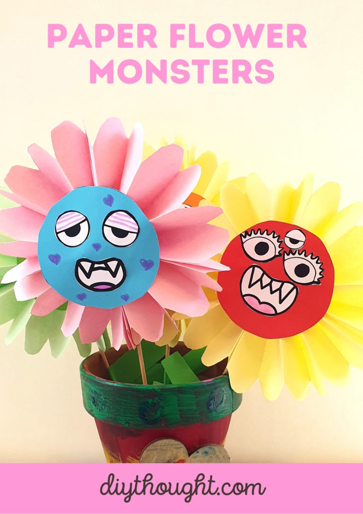 paper flower monster craft
