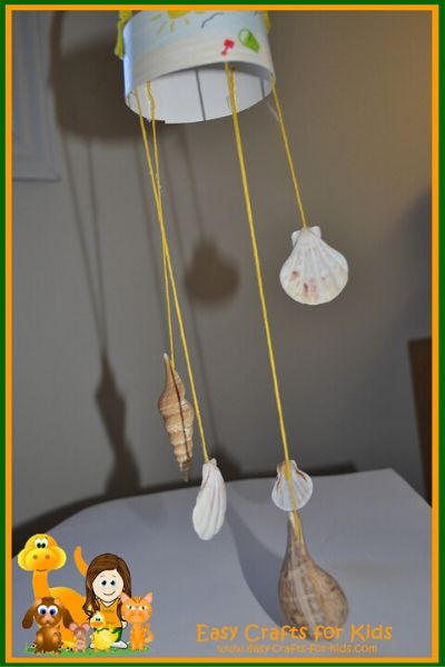 seashell crafts for kids wind chime