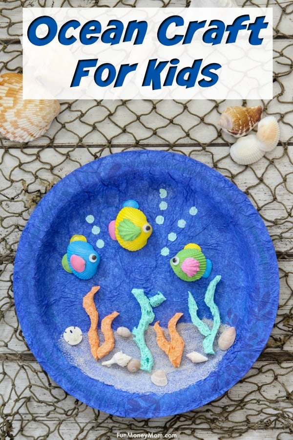 seashell crafts for kids paper plate ocean