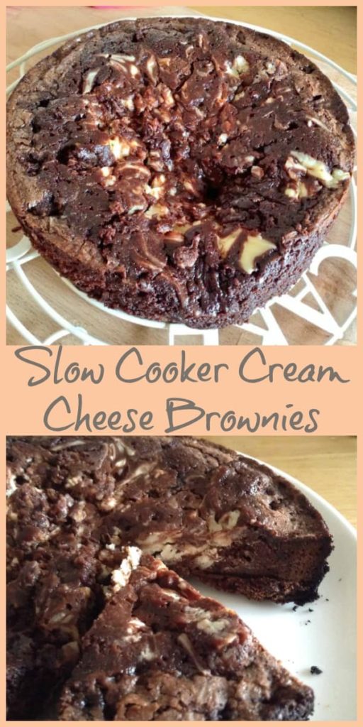 slow cooker cream cheese brownies