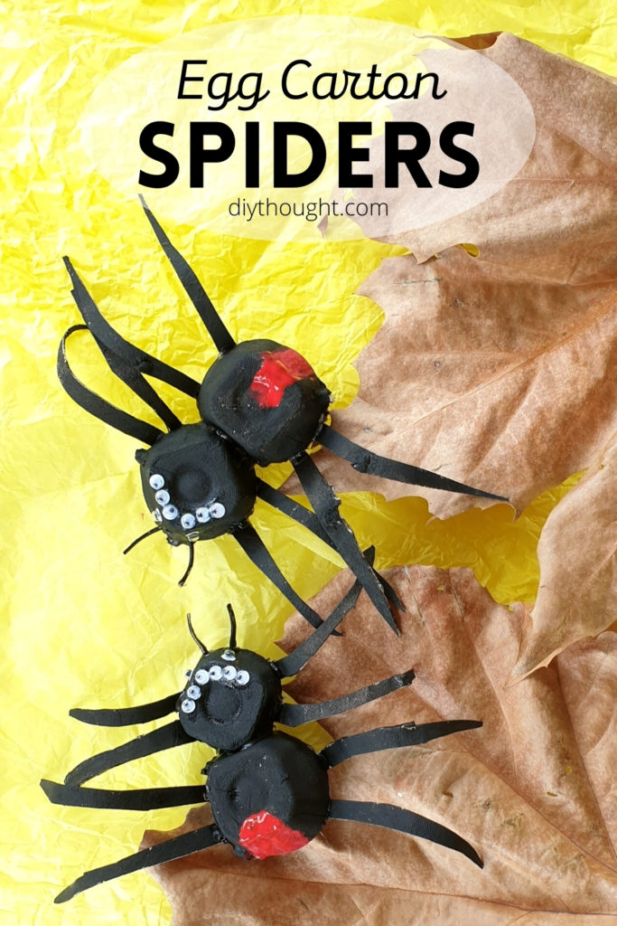 egg carton spiders. Redback spider craft.
