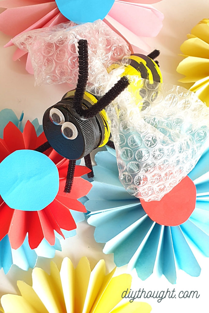 recycled bottle bee craft