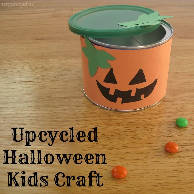 pumpkin halloween tin craft