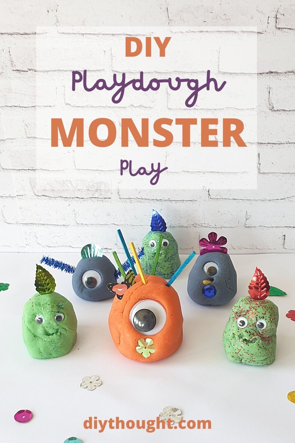 DIY Playdough Monster Play
