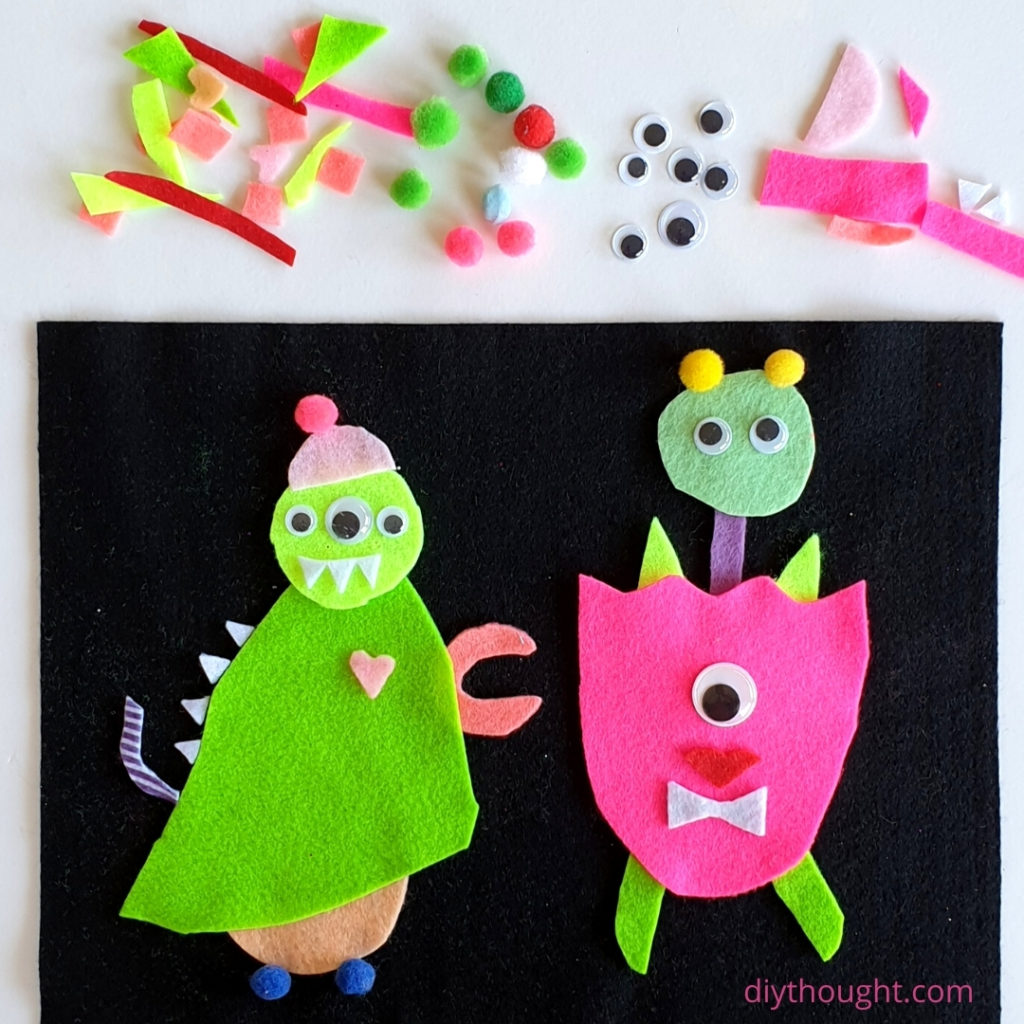 monster felt play mat