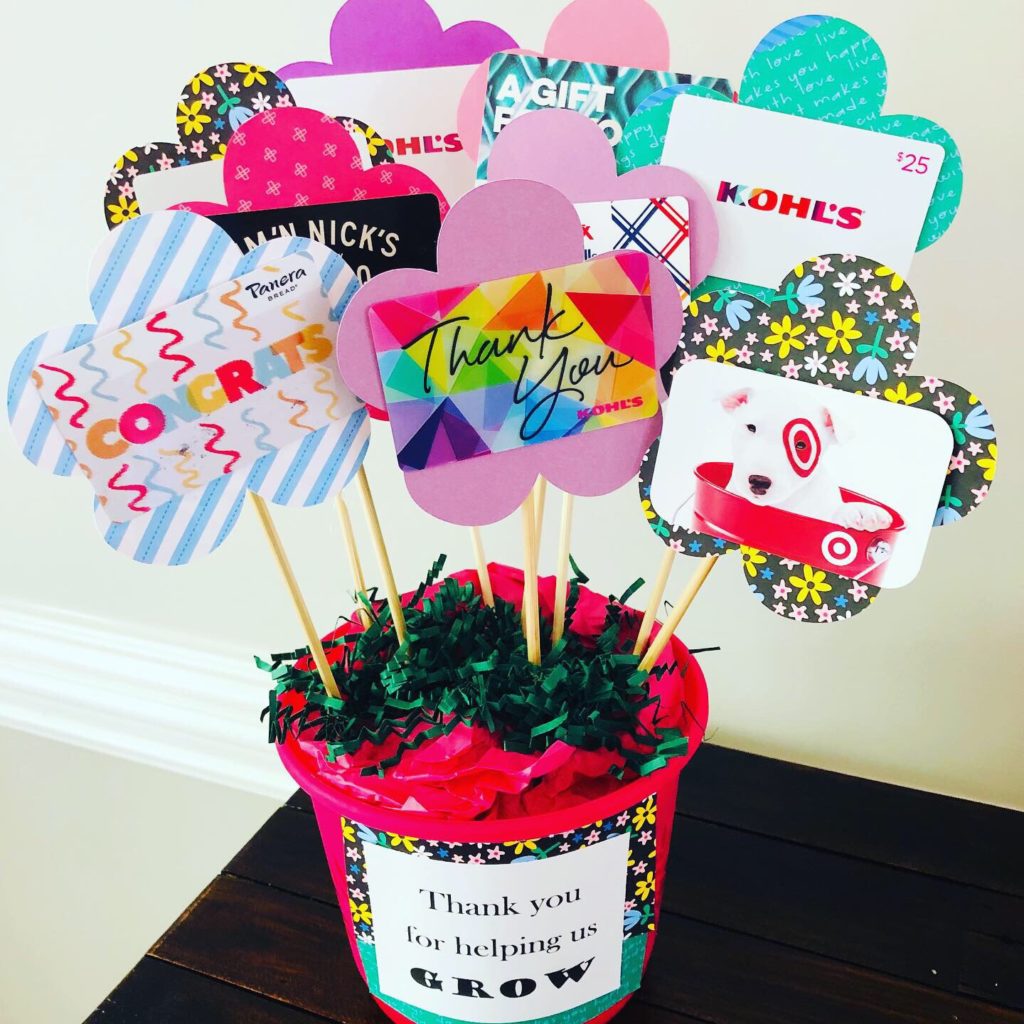 gift card bouquet
