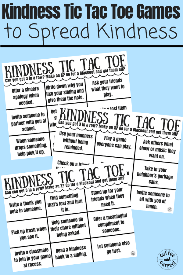 kindness tic tac toe game