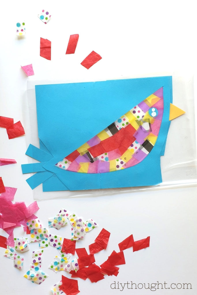 suncatcher bird craft DIY