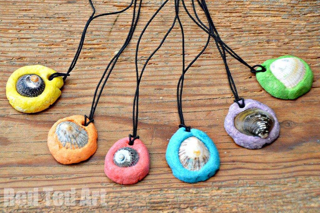 seashell crafts for kids pendants