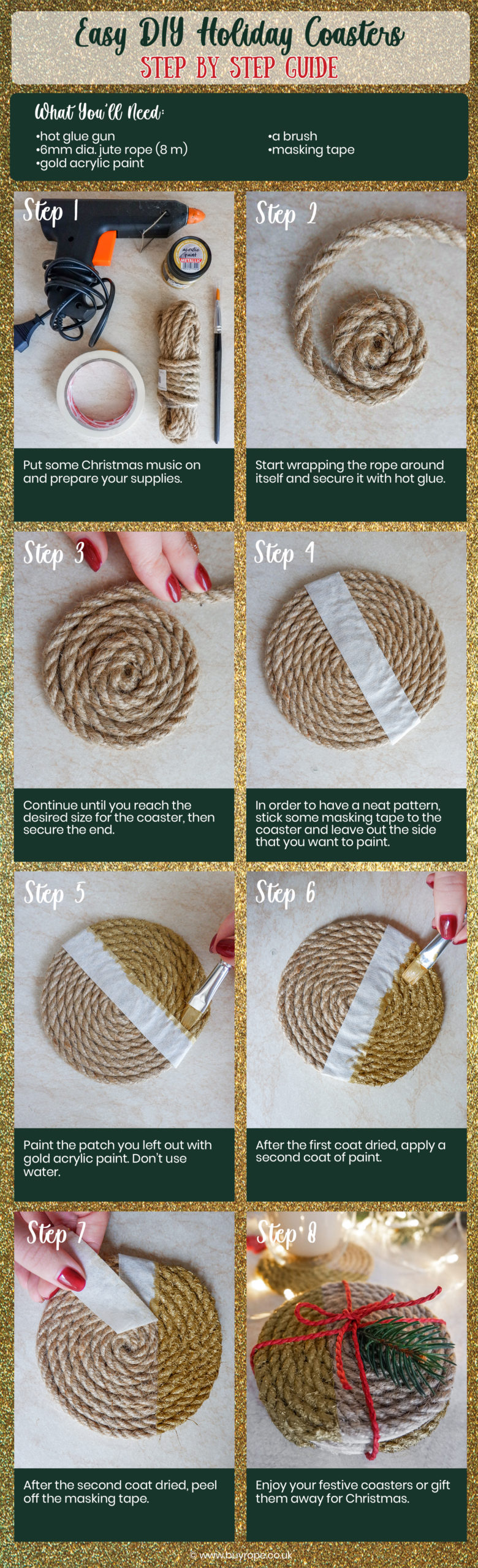Easy DIY Holiday Coasters