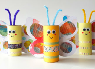 toilet paper roll butterfly craft