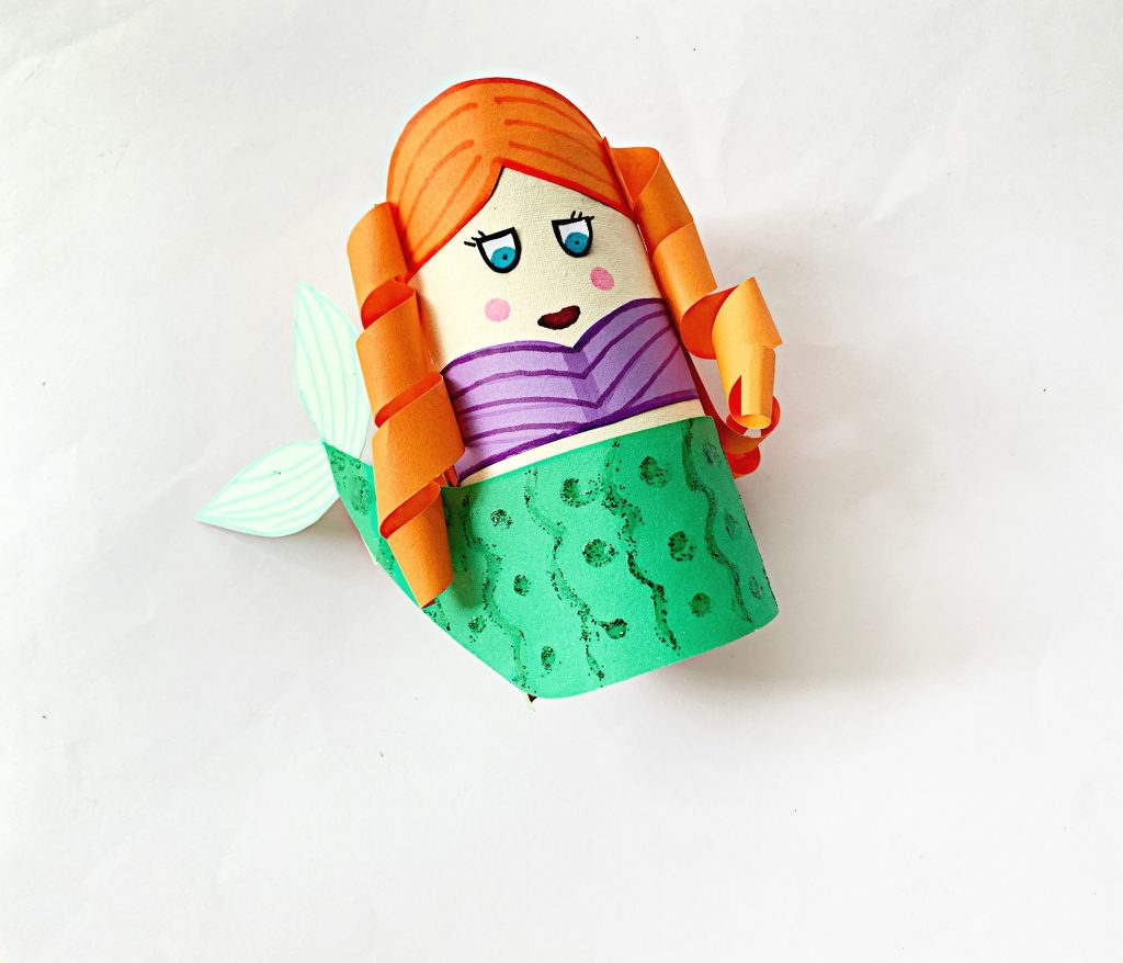 toilet paper roll mermaid