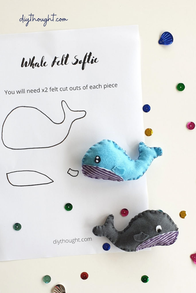 felt whale softie