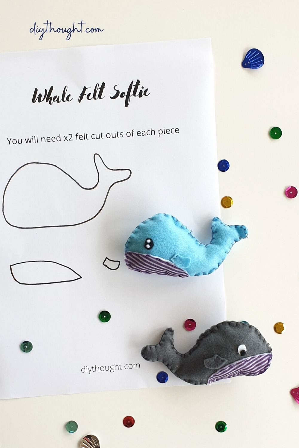 felt whale softie