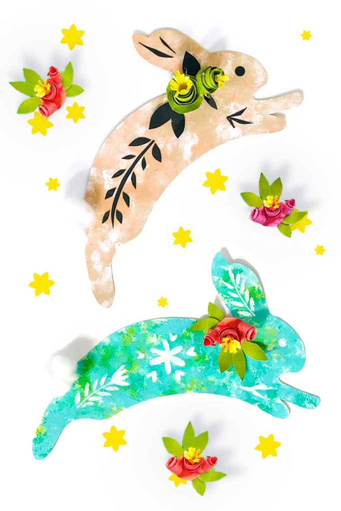 16 Kids Bunny Rabbit Easter Crafts- art rabbits