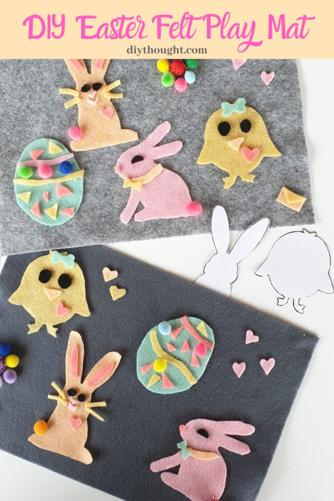 16 Kids Bunny Rabbit Easter Crafts- felt play mat