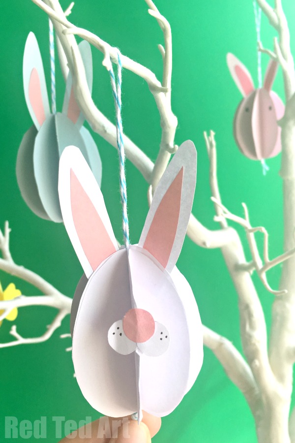 16 Kids Bunny Rabbit Easter Crafts- easter decoration