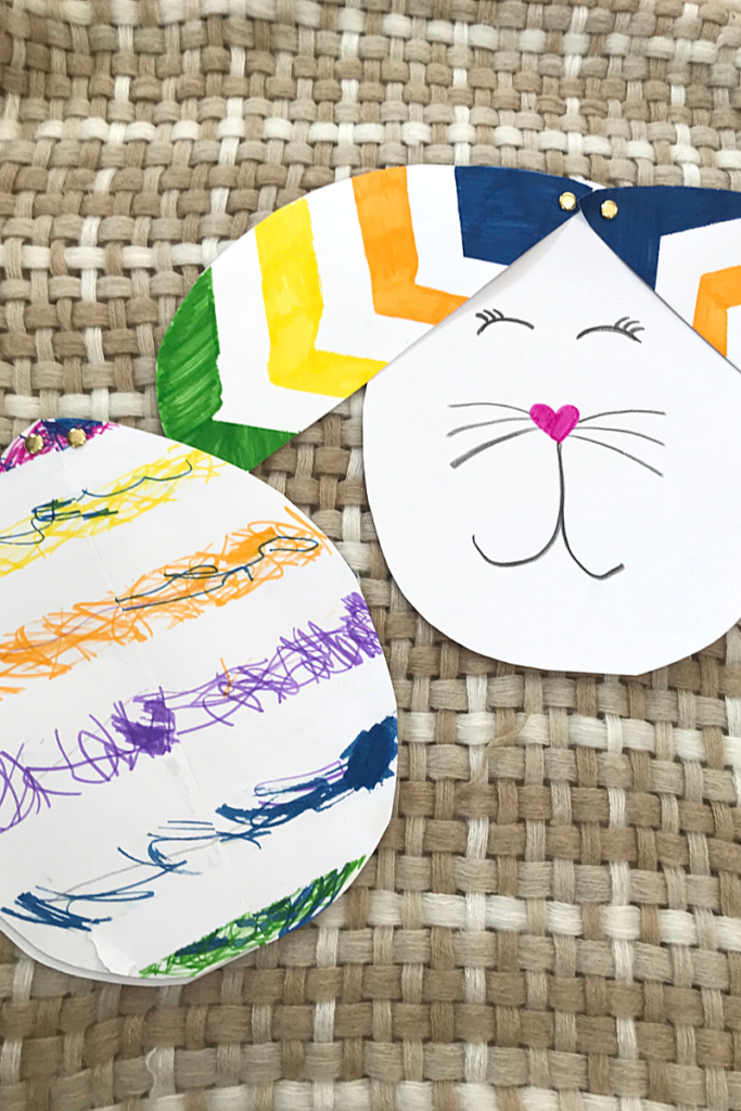 easy easter egg and rabbit paper craft