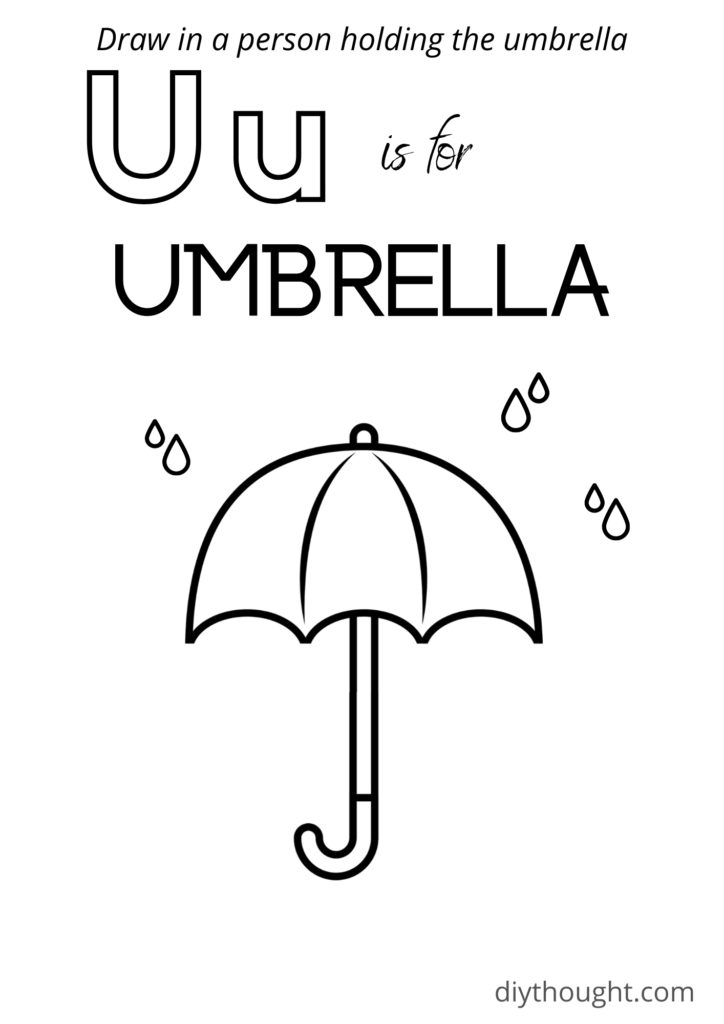umbrella coloring page free