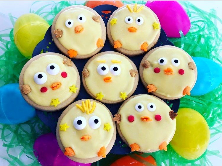 Easter chick cookies