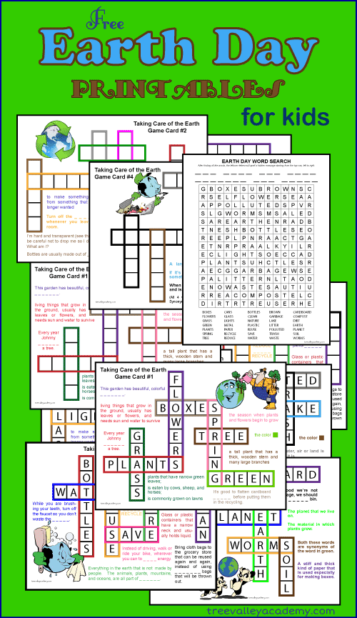 15 Fun Earth Day Crafts & Activities- word printables