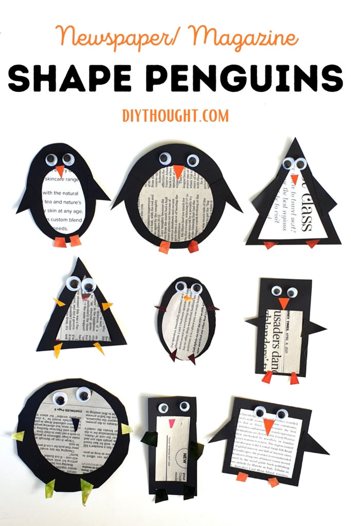 Newspaper/ Magazine Shape Penguins