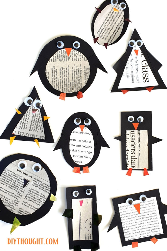 Newspaper/ Magazine Shape Penguins
