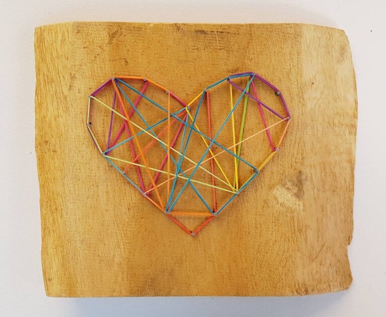 heart string art