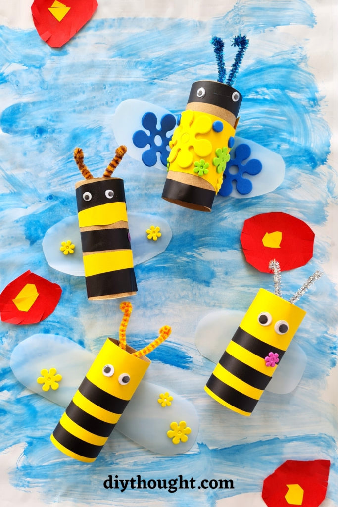Toilet Roll & Milk Jug Bee