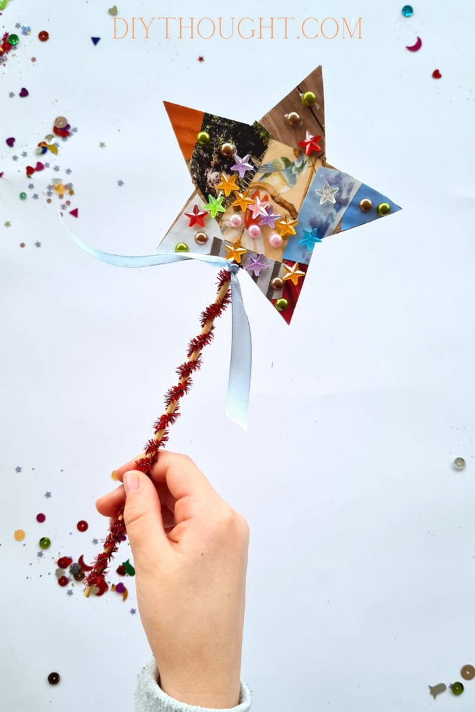 Recycled Cardboard & Magazine Star Wands