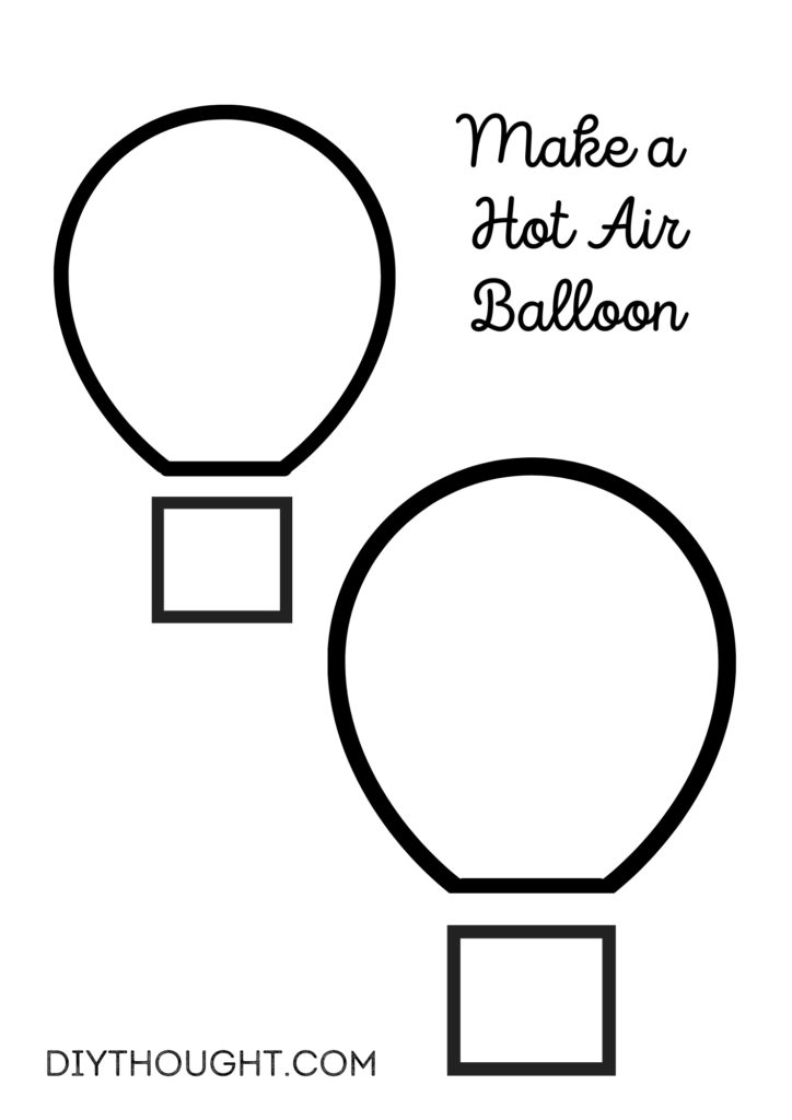 hot air balloon craft printable