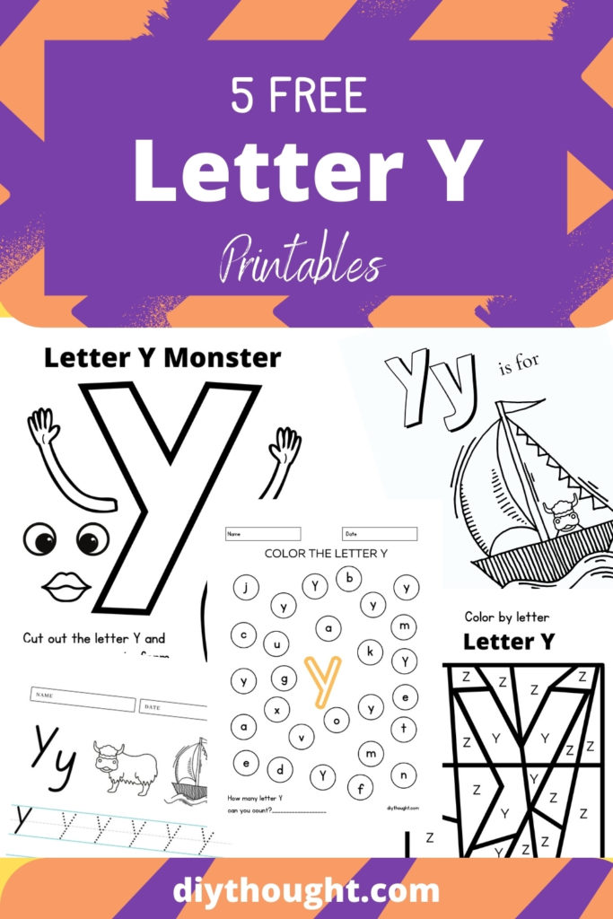 5 free letter Y printables