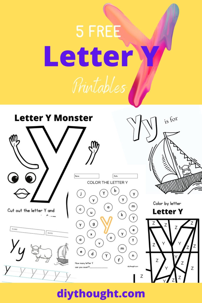 5 Free Letter Y Printables