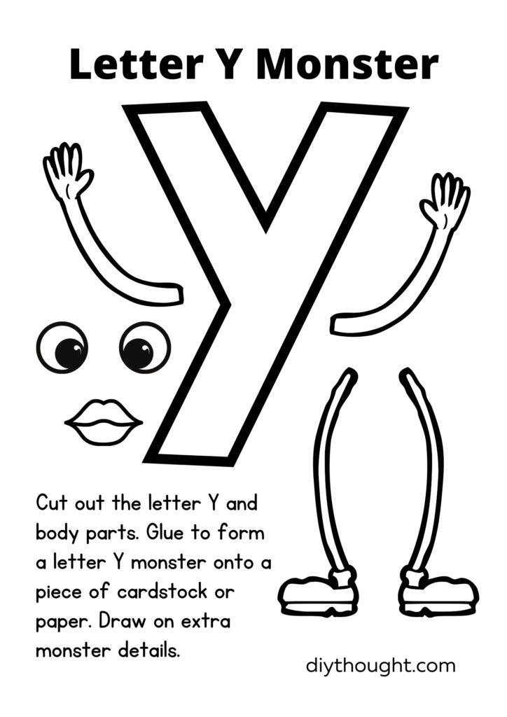 Build a letter Y monster