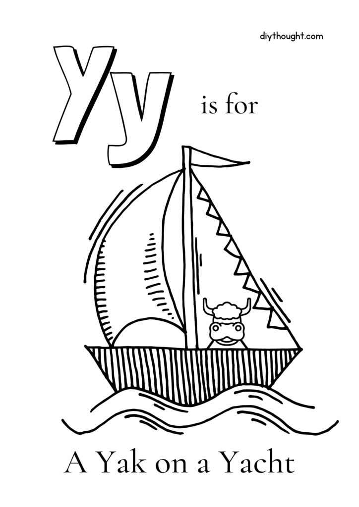 letter Y coloring page