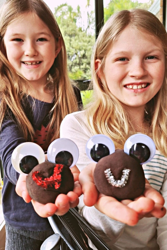 Cocoa Playdough & DIY Stamps