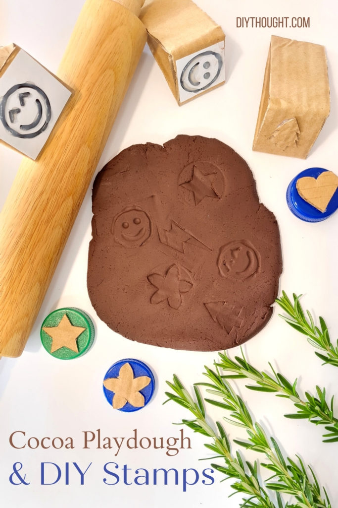 Cocoa Playdough & DIY Stamps