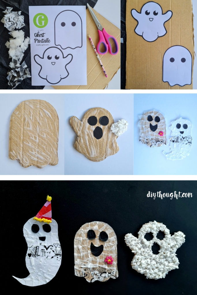 how to make- Recycled Tissue Paper Ghosts