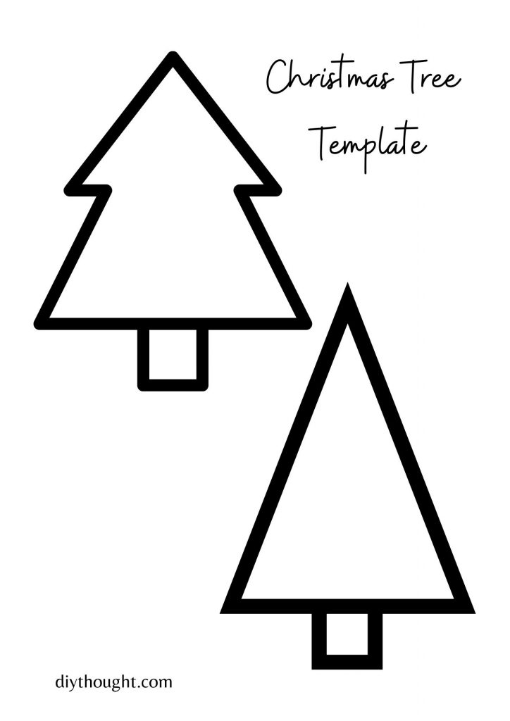 christmas tree template printable