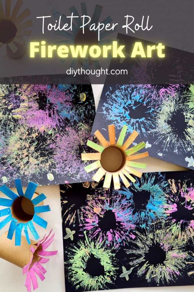Toilet Paper Roll Fireworks Art