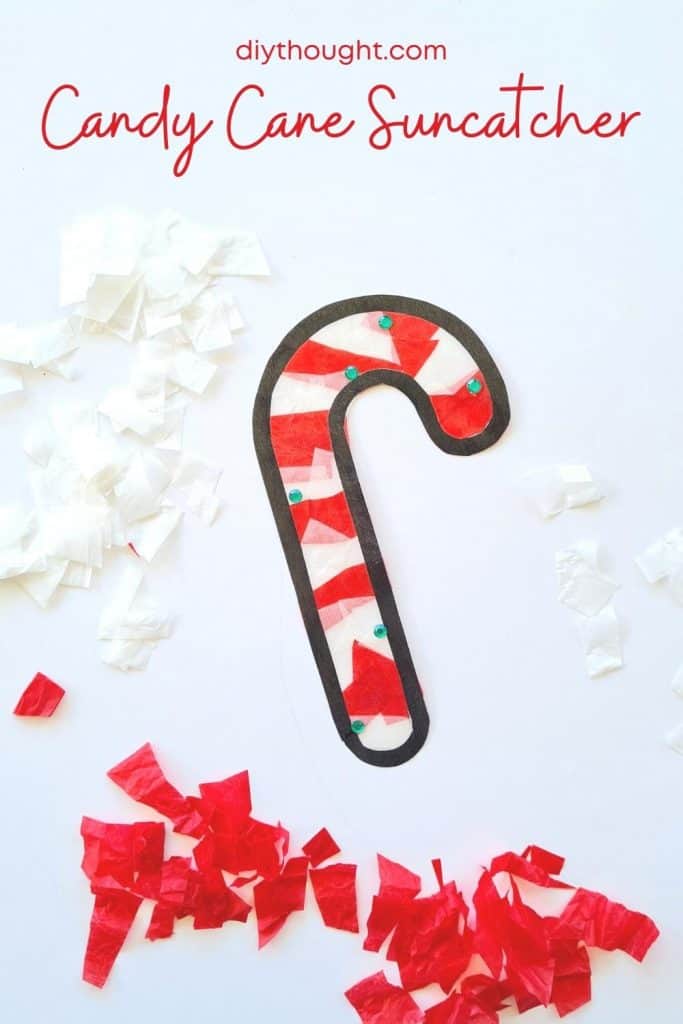 DIY Candy Cane Suncatcher Craft