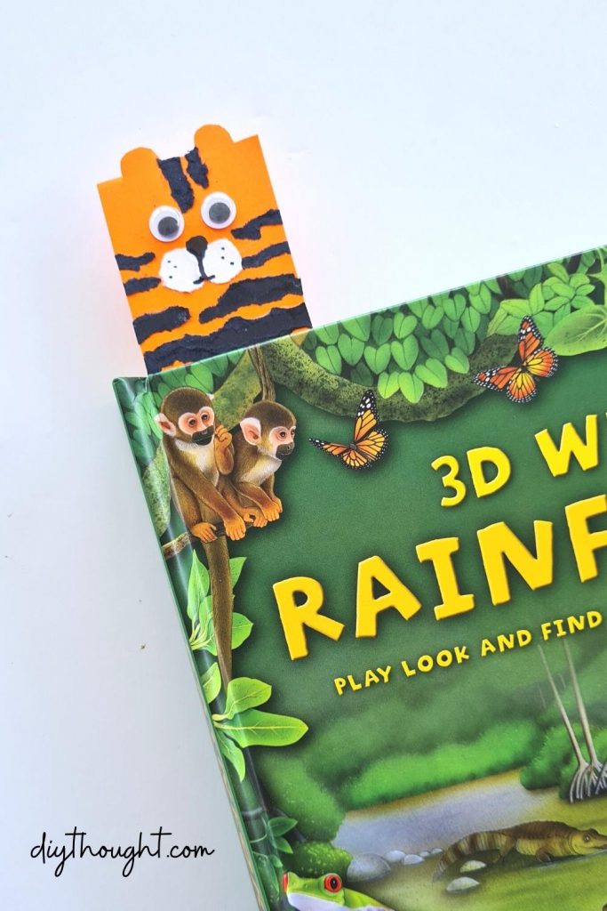 Torn Paper Tiger Bookmark