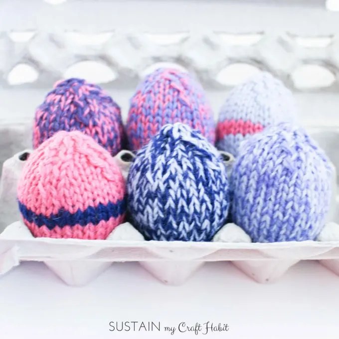 Knitted eggs