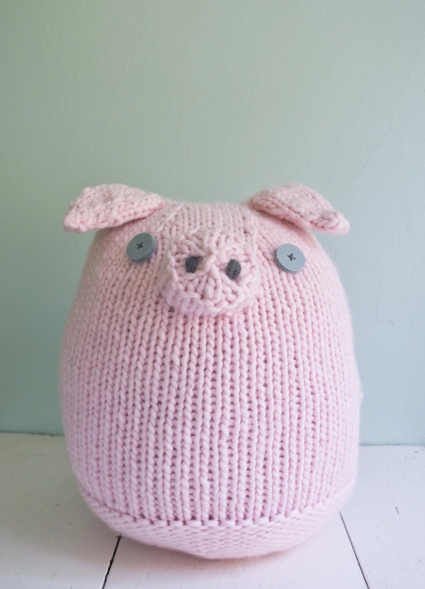 10 Brilliant Free Toy Knitting Patterns- Big Pig