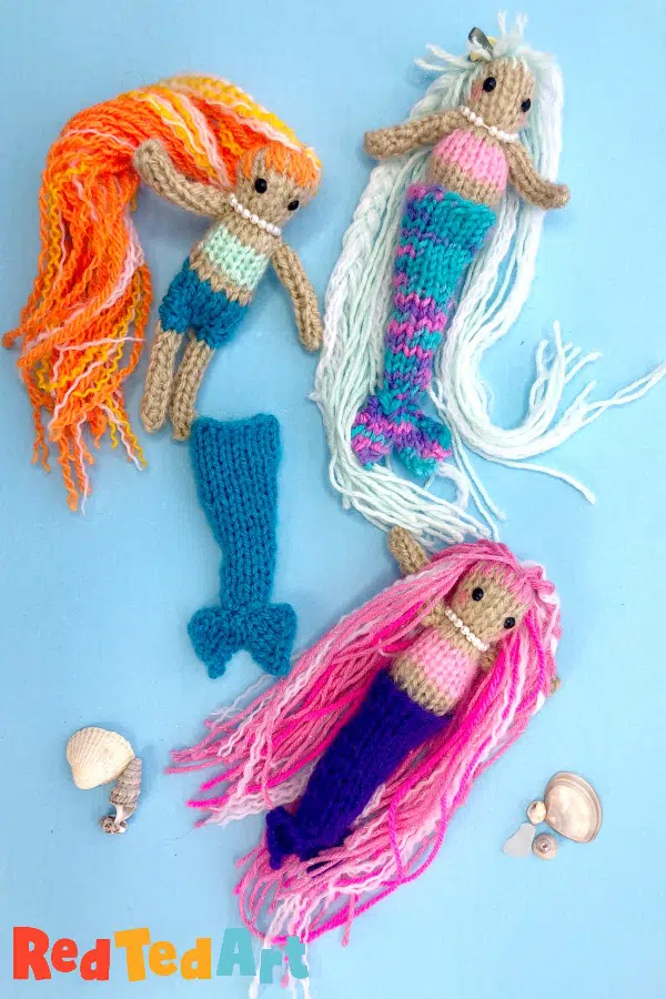 easy knitted mermaid
