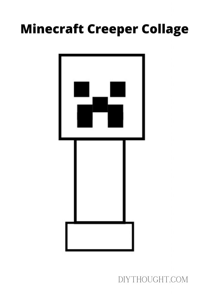 Minecraft Creeper Collage- printable template