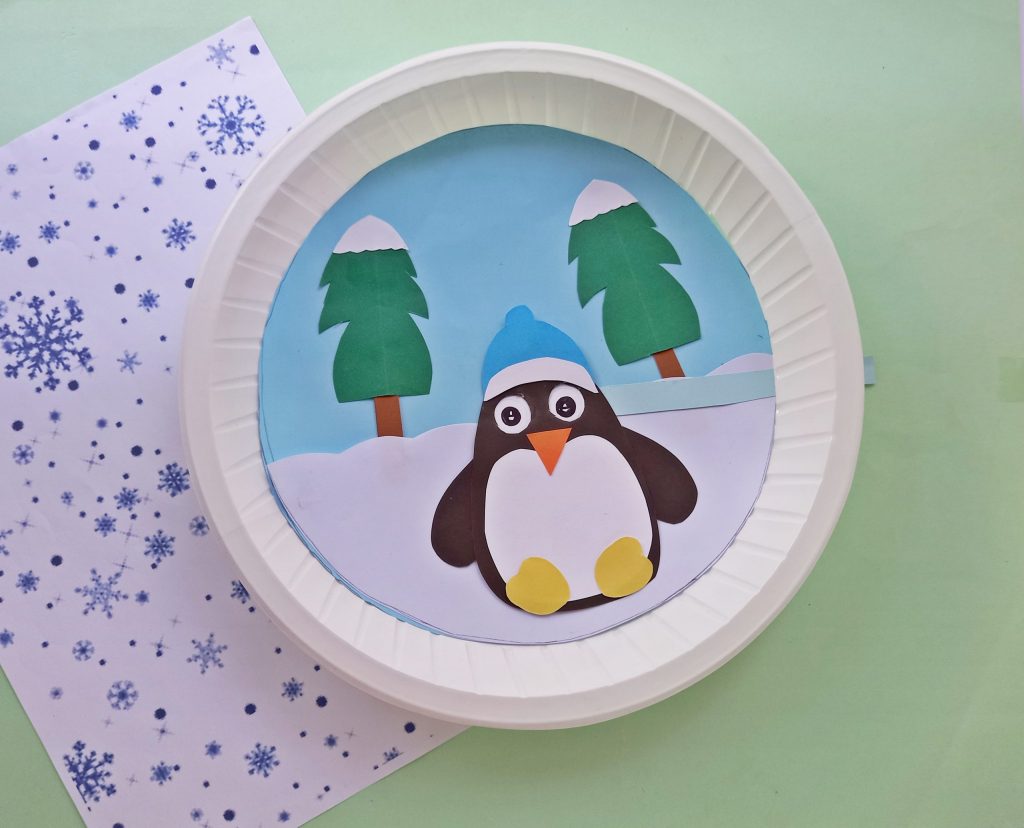 paper plate penguin craft