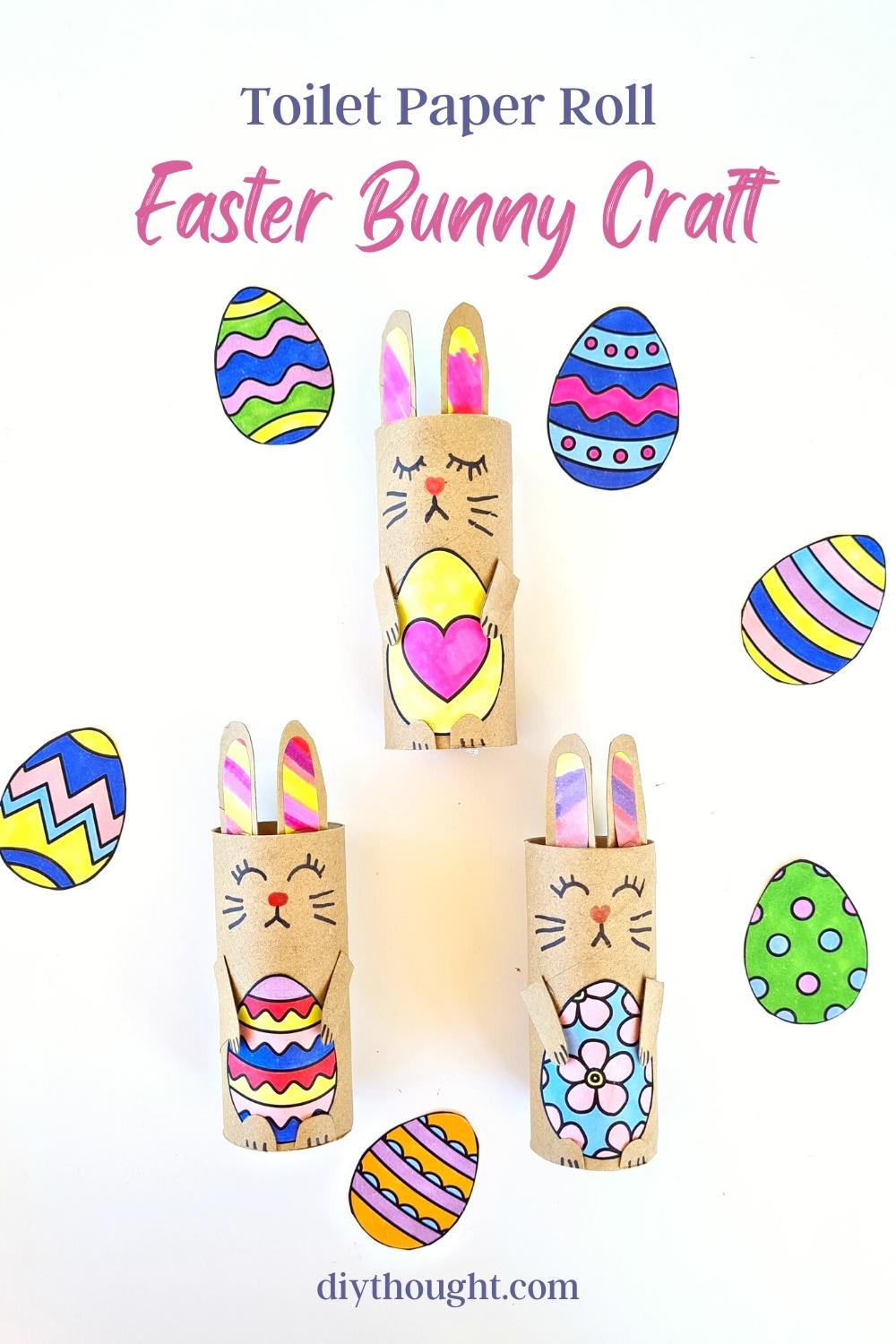 Toilet Paper Roll Easter Bunny Craft diy Thought