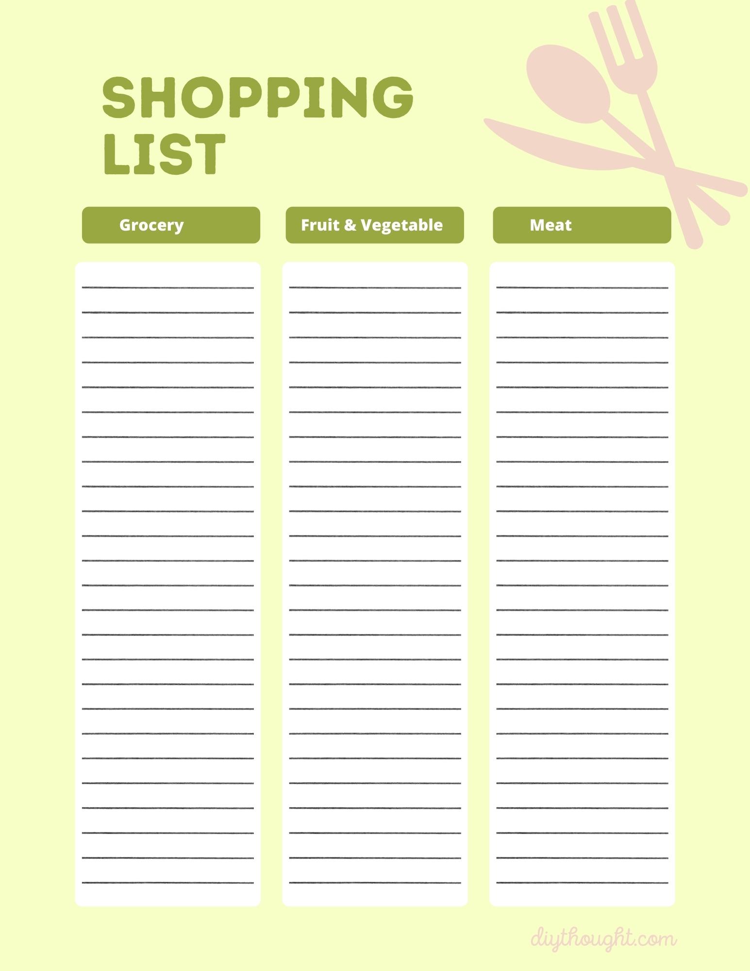 Shopping Lists