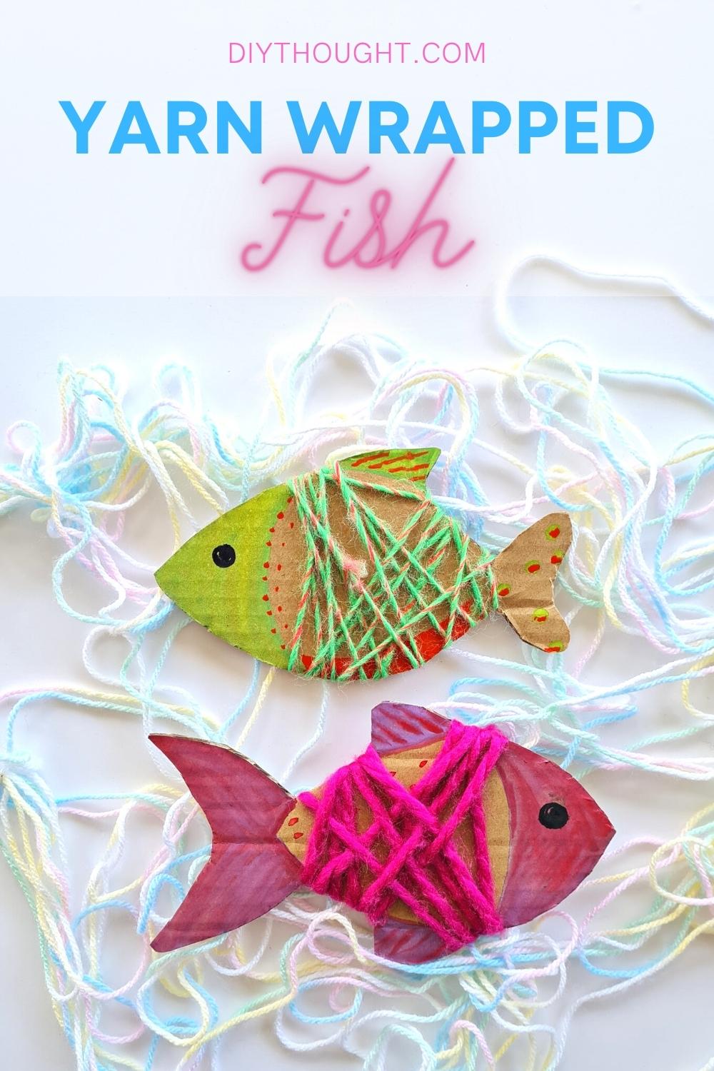 Yarn Wrapped Fish Craft